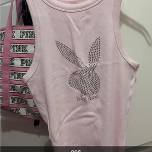 Playboy Bunny Pink Tank Top xs